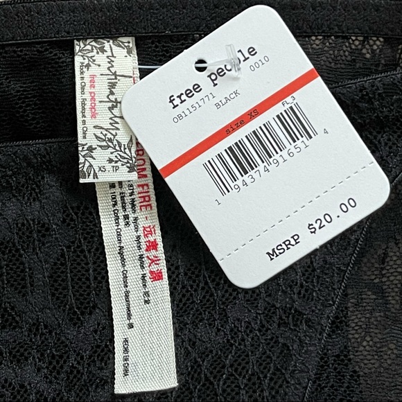 Free People Tameeka Black Lace High Waisted Undies - Picture 4 of 6